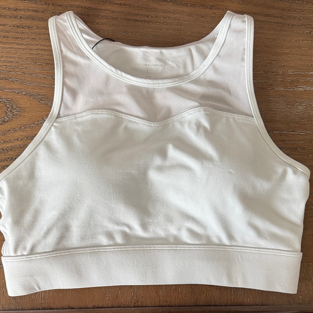 Elegant White Sports Bra for Women